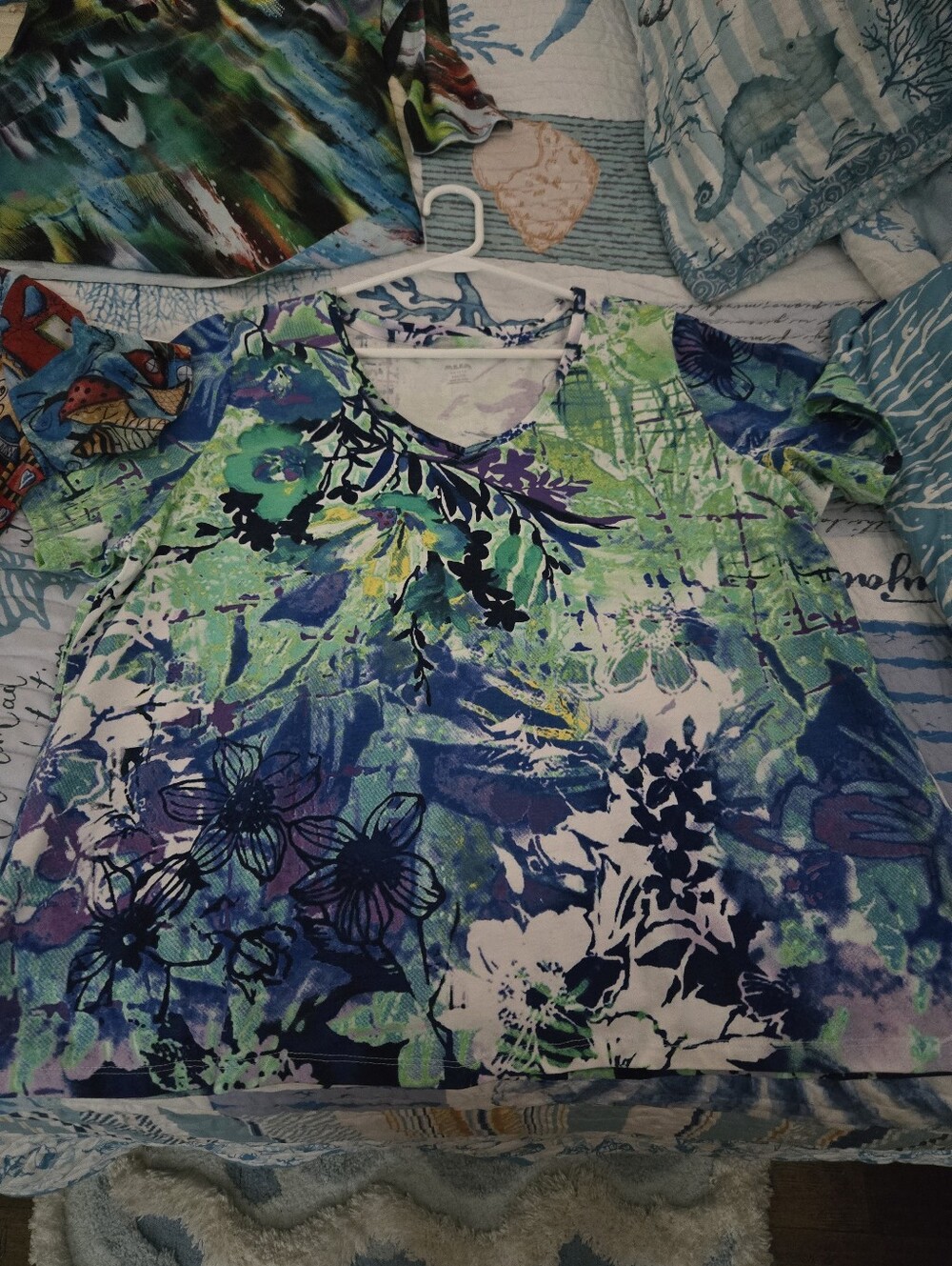 3 Beautiful Floral and Abstract Print Tops